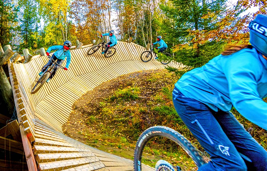 Sappee Bike Parkissa on panostettu monipuolisiin suorituspaikkoihin ja laajaan palvelutarjontaan pyöräilijöille.